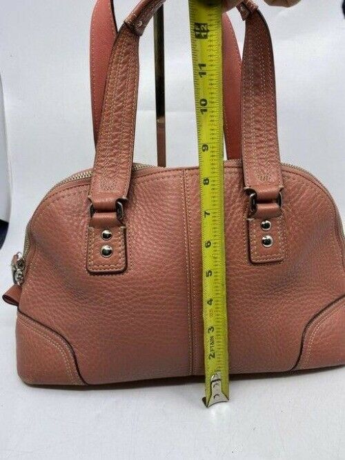 coach large coral leather shoulder bag