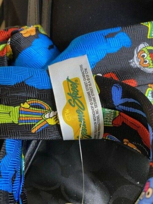 coach bag w w add on sesame street tie accesory black fabric tote