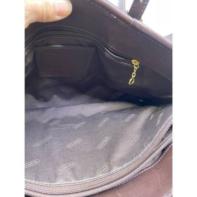coach vintage brown leather shoulder bag