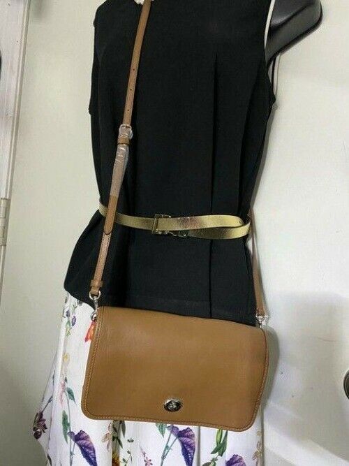 coach vintage caramel leather cross body bag