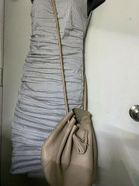 Shaffer La Msrp Beige Leather Shoulder Bag