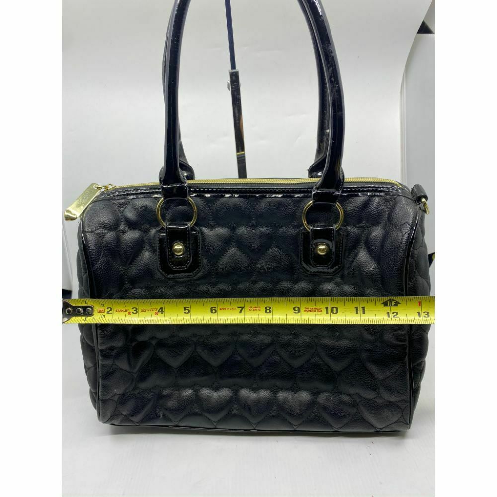 BETSEY JOHNSON Faux Leather Embellished Tote Bag