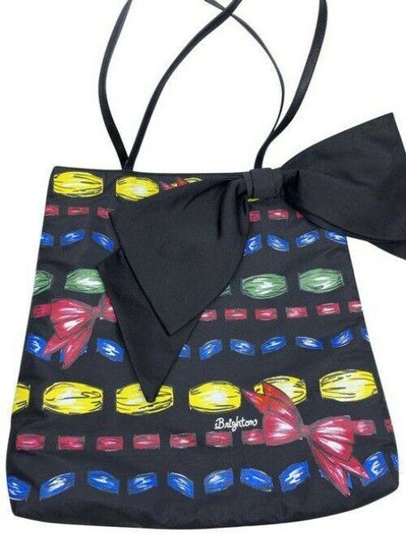 brighton bag black with multicolor nylon tote