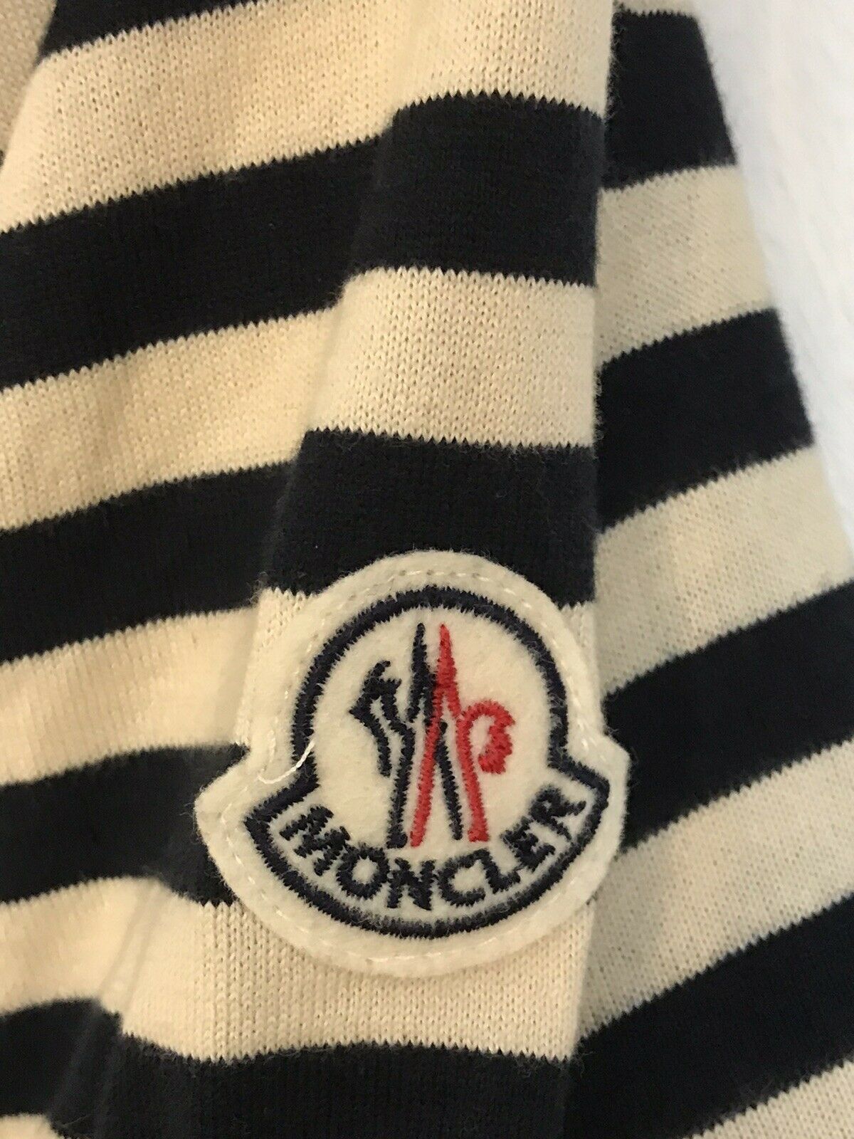 MONCLER Men’s Striped Polo Shirt sz L