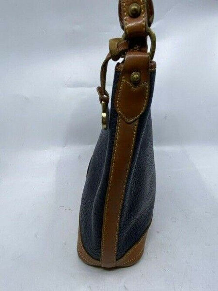 Dooney and Bourke black brown leather shoulder bag