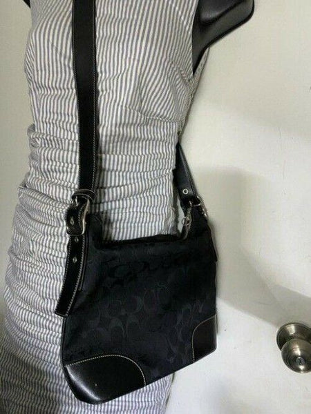 Coach Black Fabric Cross Body Bag
