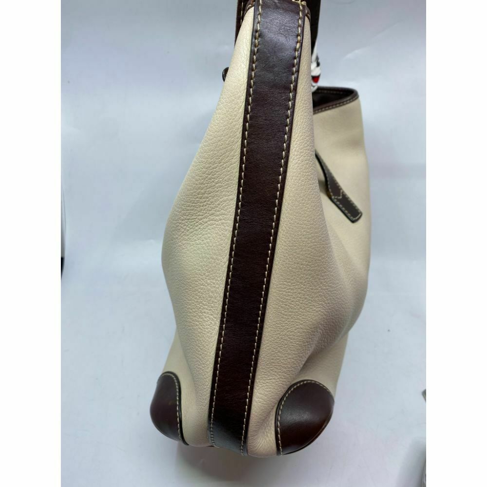 DOONEY & BOURKE Vintage White/ Brown Hobo Bag w/ detachable Mickey Mouse Sash