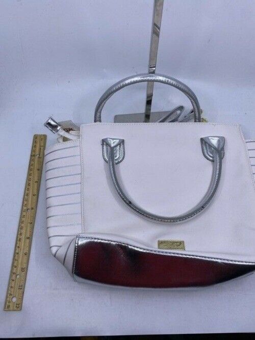 Betsey Johnson Love Kissing Unicorn White Faux Leather Shoulder Bag