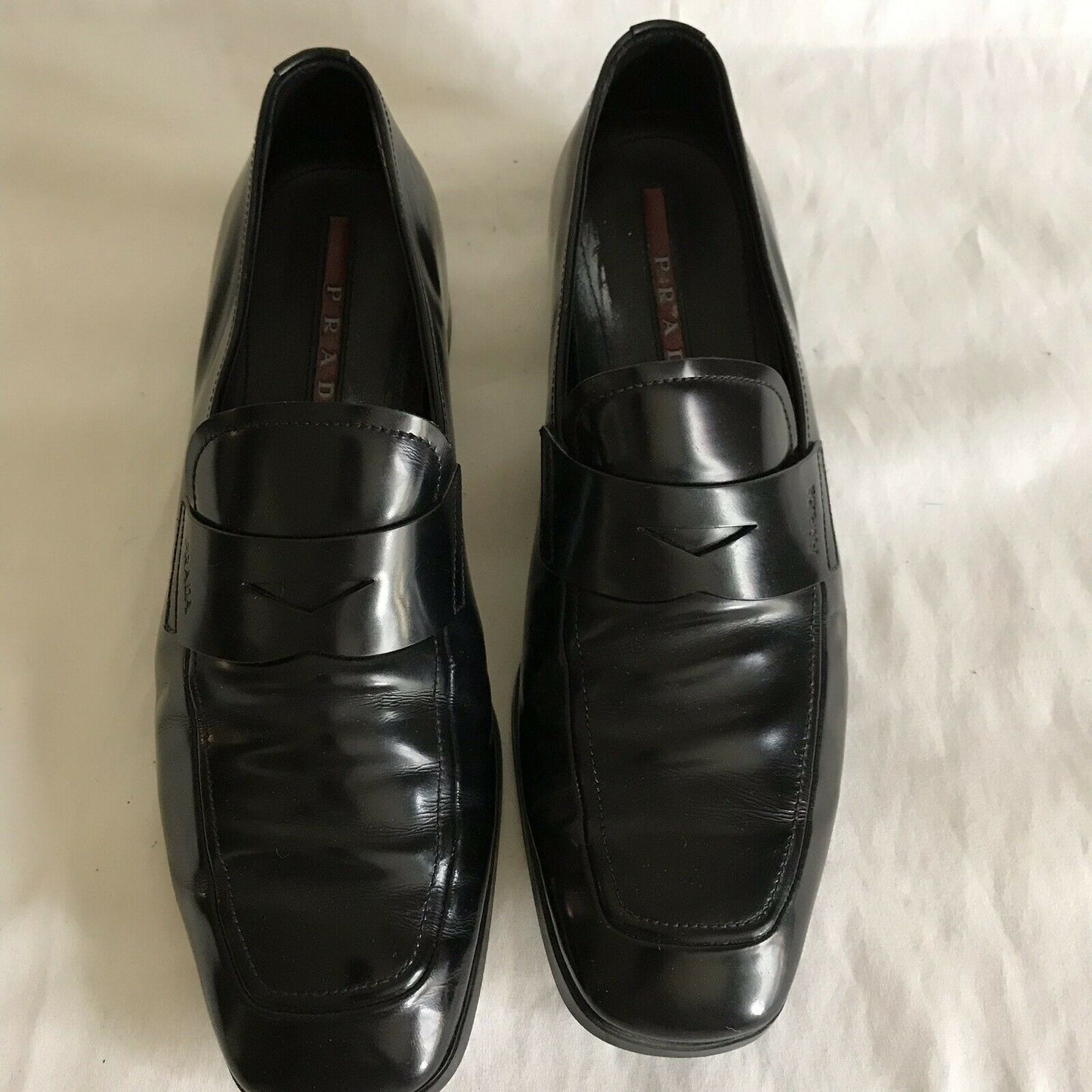 PRADA mens Leather Dress Shoes 6.5