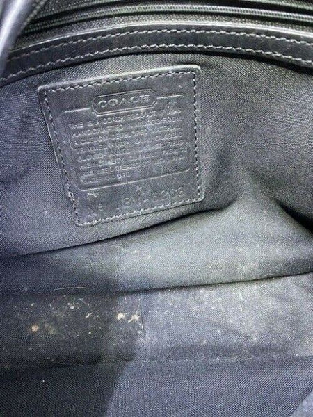 coach medium black fabric shoulder bag