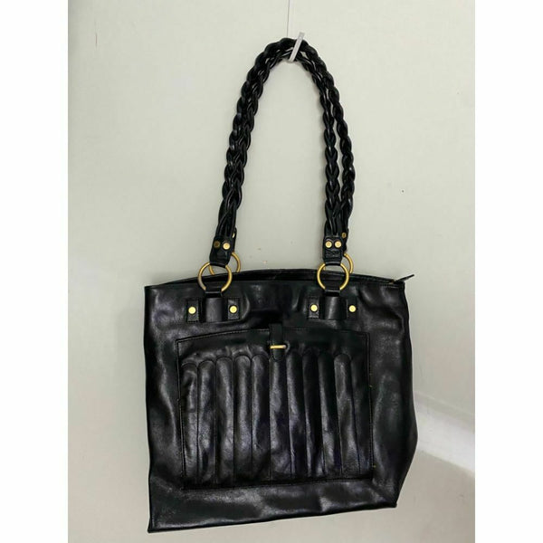 Cleo & Patek Black Leather Shoulder Bag