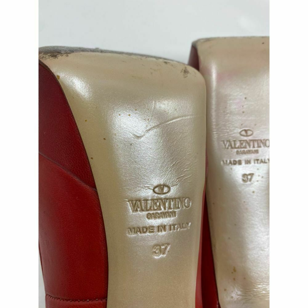 VALENTINO Red High Heels Size 37 Msrp 990 Made in Italy
