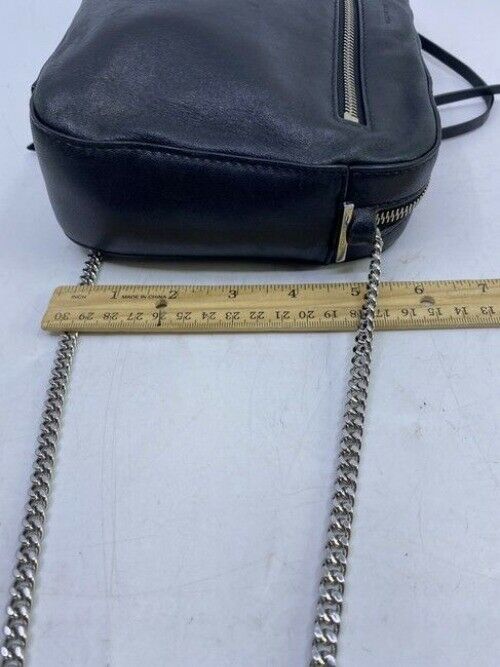Allsaints Fleur De Lis Black Soft Leather Cross Body Bag