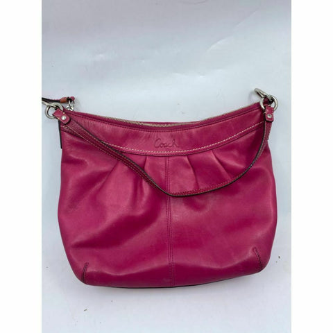 COACH Medium/ Large Leather Dark Pink Shoulder Bag