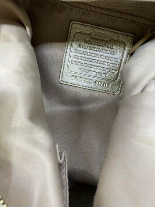 coach white gold leather cross body bag