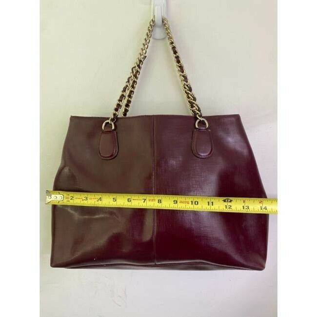 COACH XL Burgundy Leather Shopping Tote Bag