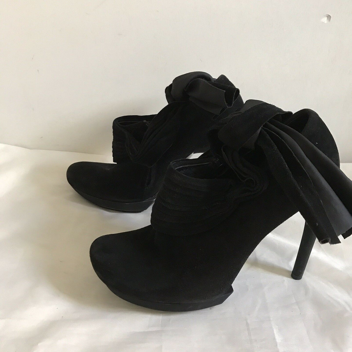BALENCIAGA Black Suede Booties  Size 38