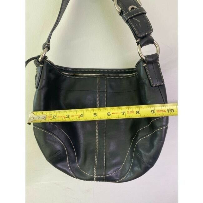 Coach Large Black Leather Hobo Bag