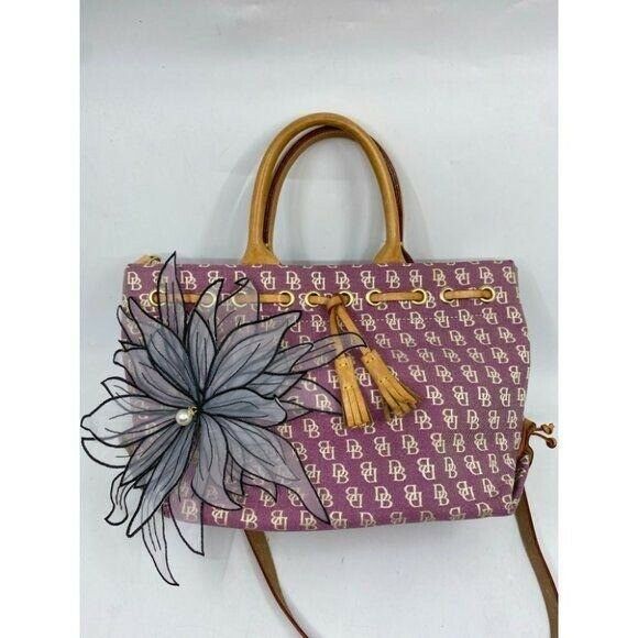 DOONEY & BOURKE Purple White Tan Tote Crossbodybag