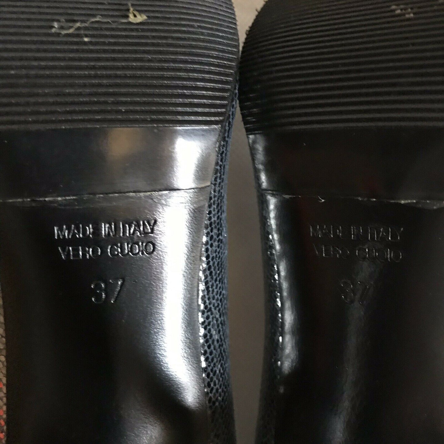 FENDI Pewter High Heel Peep Toe 37