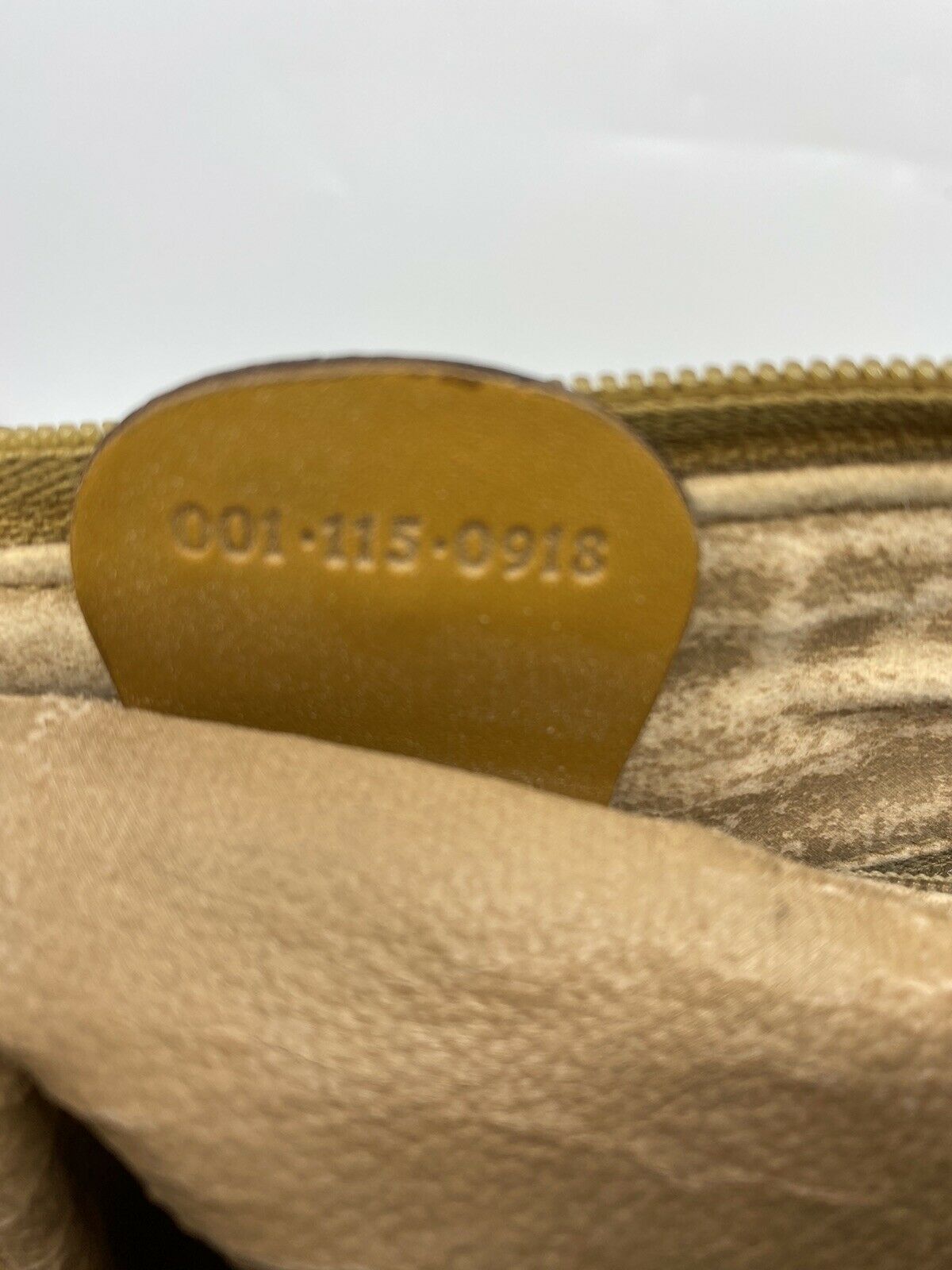 GUCCI Vintage Beige Coated Canvas/ Leather Crossbody