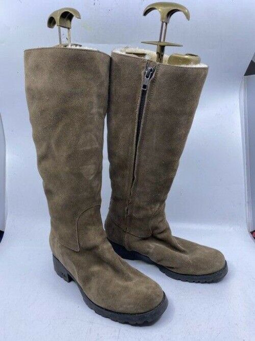 Ugg Australia Tan Tall Full Height Zipper Bootsbooties Size Us