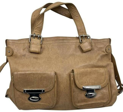 Marc Jacobs tan leather shoulder bag
