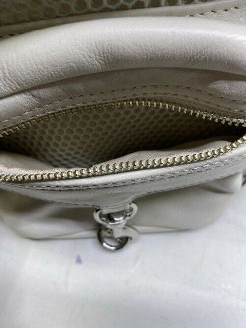 Rebecca Minkoff Net Mini Mab White Leather Backpack