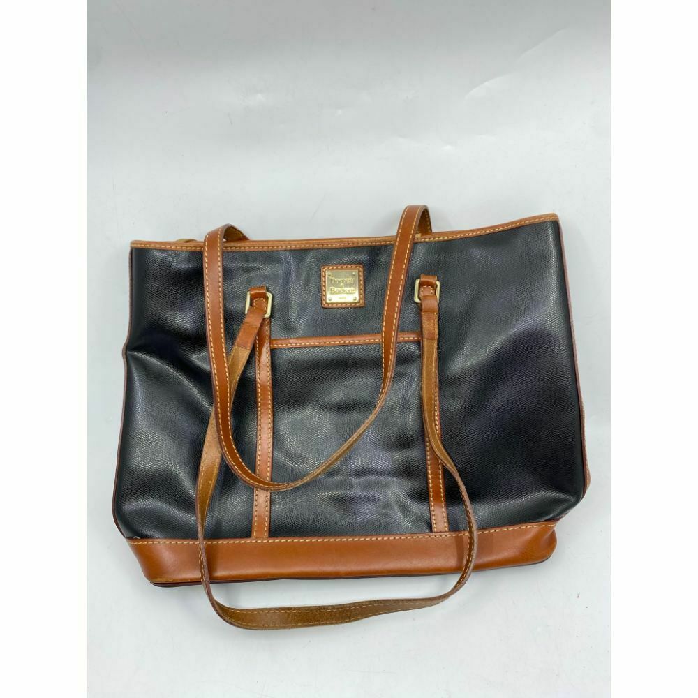 DOONEY & BOURKE Brown Black Large Leather Tote Bag