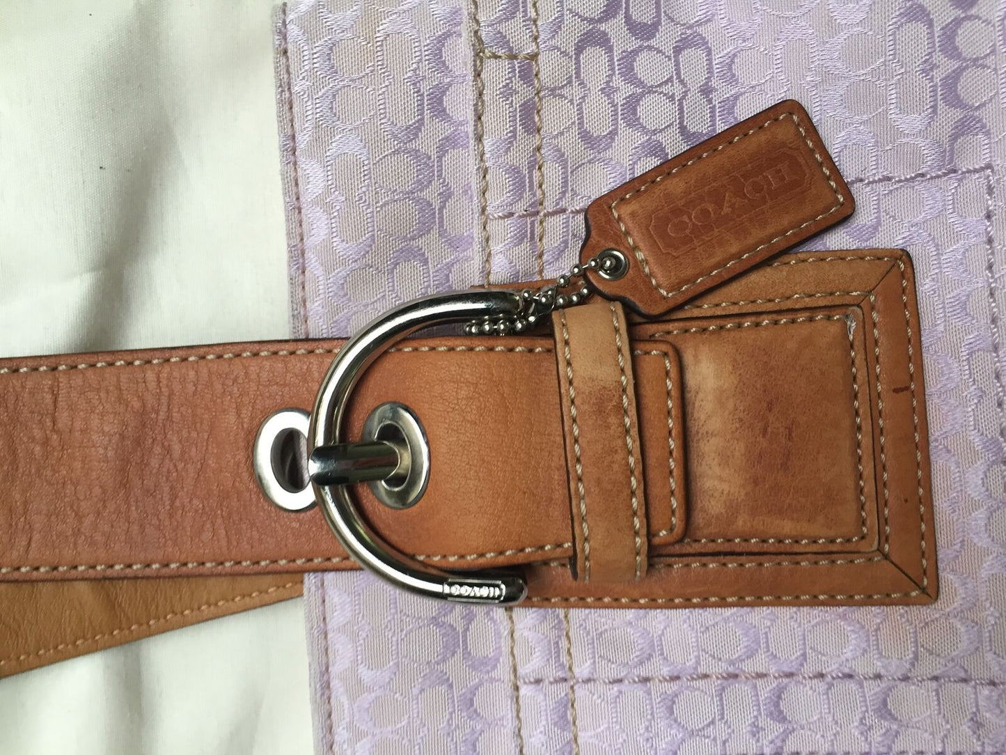 COACH Lavander Canvas Medium Tote