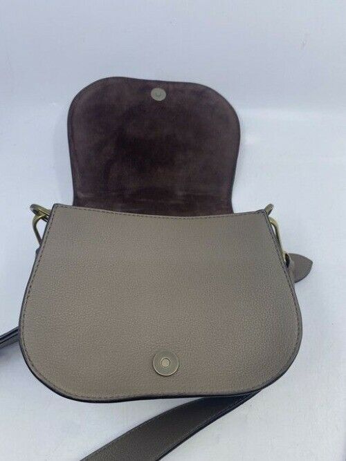 Polo Ralph Lauren Lennox Gray Suede Leather Cross Body Bag