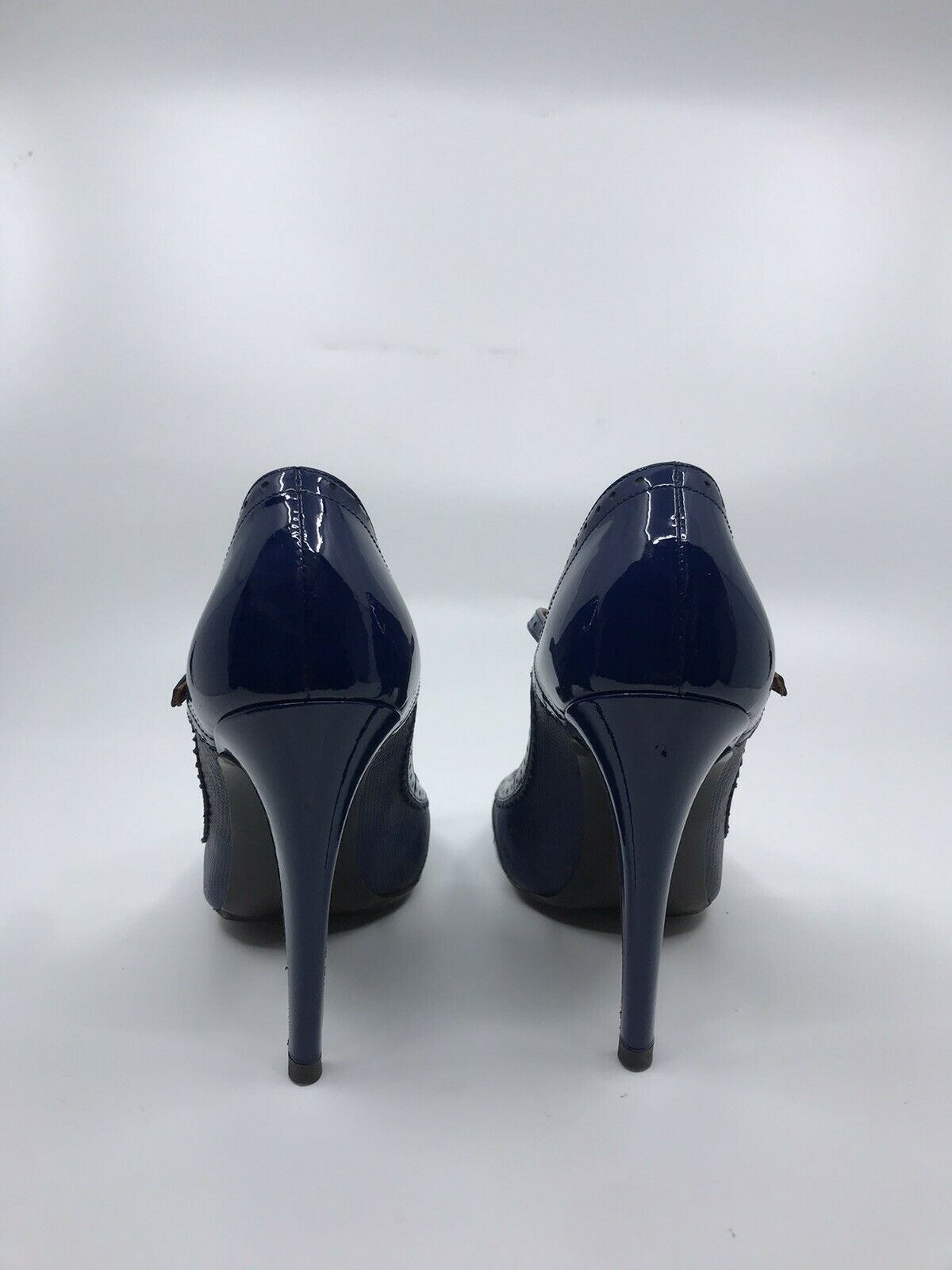 BOTTEGA VENETTA Blue high Heel Mary Jane Pumps 38.5