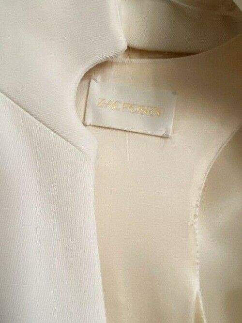 zac posen white new symmetrical cream color small msrp