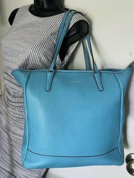 Coach shopping xl great condition msrp blue leather tote