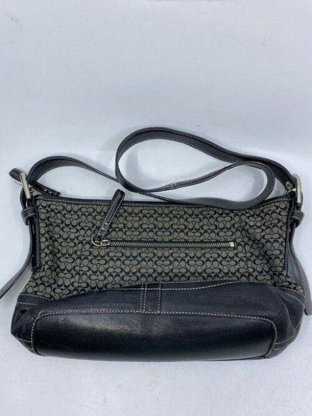 Coach Black Beige Fabric Cross Body Bag