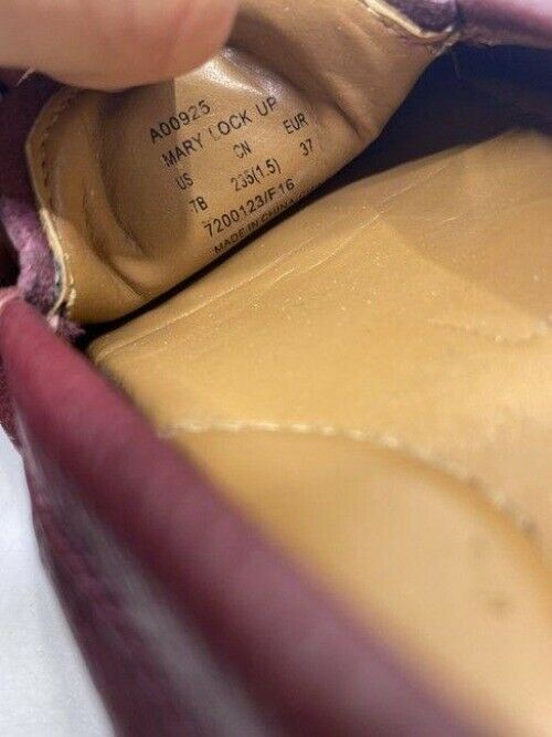 Coach Maroon Leather Slip On Flats Size Us