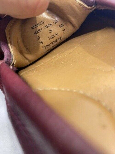 Coach Maroon Leather Slip On Flats Size Us
