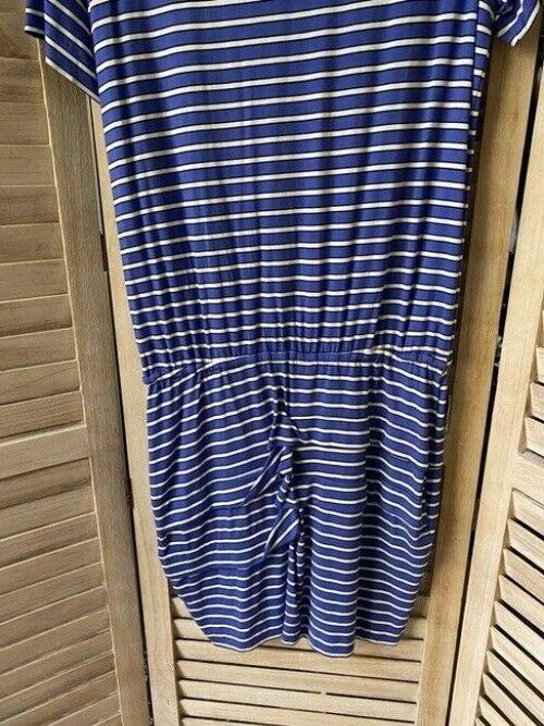 Nicole Miller blue white stripe msrp small short casual dress