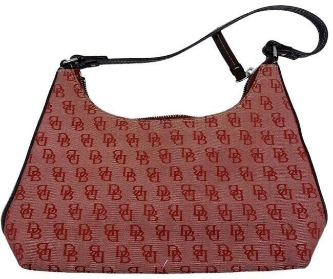 Dooney and Bourke mini purse red fabric hobo bag