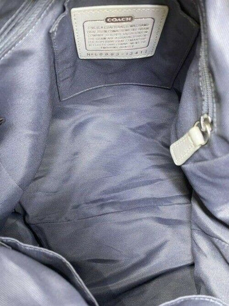 Coach xl shoulder white leather cross body bag