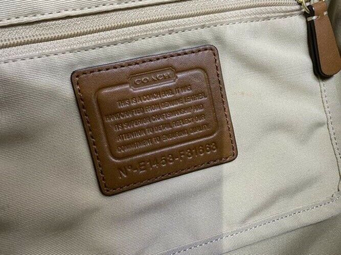 Coach medium brown leather cross body bag