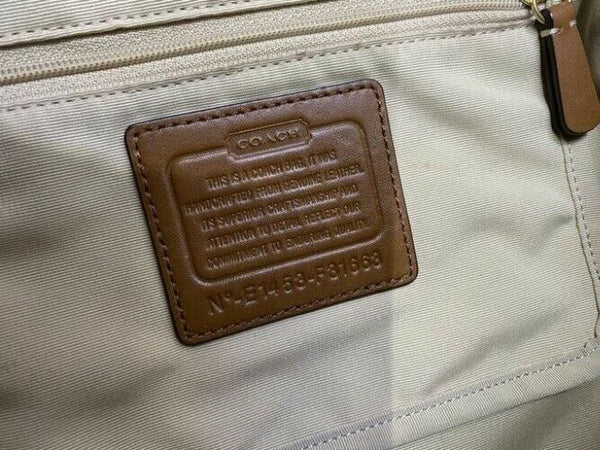 Coach medium brown leather cross body bag