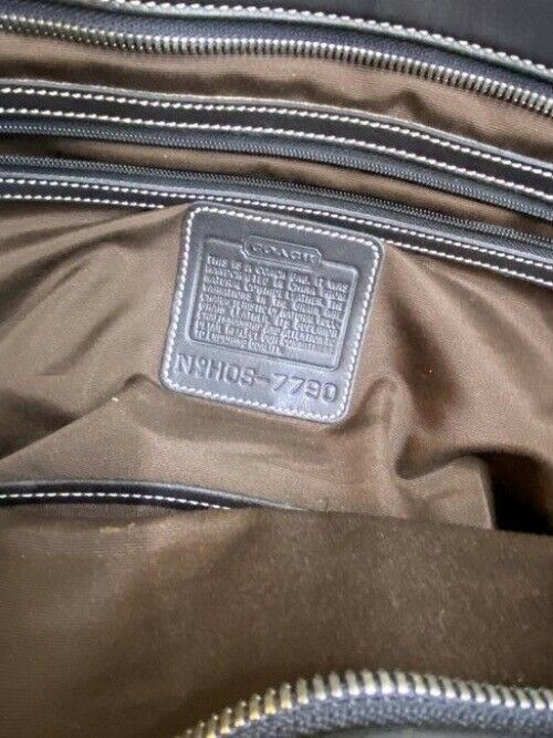 coach bag xl vintage black leather tote