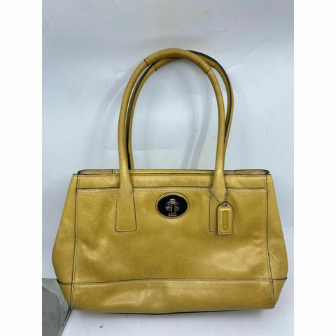 COACH Medium/ Large Leather Gold Shoulder Bag