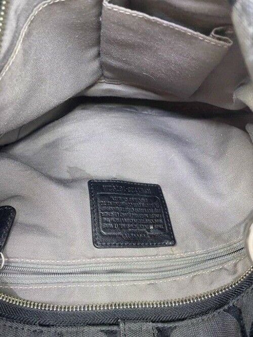 coach mini bag black fabric tote