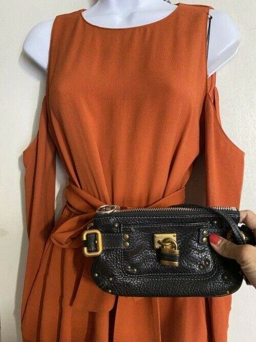 chloe mini purse made in italy black leather clutch