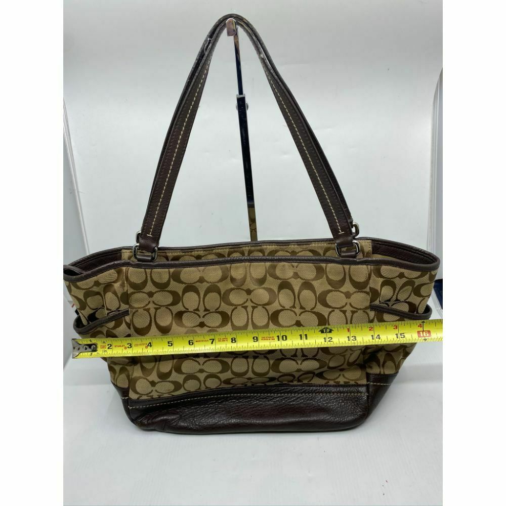 COACH Medium/Large Jacquard Fabric Signature Brown Tan Tote Bag