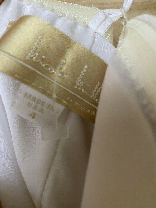 Nicole Miller Ivory Strapless Rouged Gown Msrp