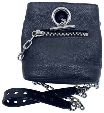 Alexander Wang Bucket Riot Black Leather Cross Body Bag