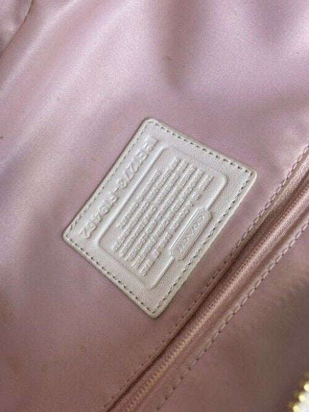 coach w w detachable specialty tie accent cream shoulder bag